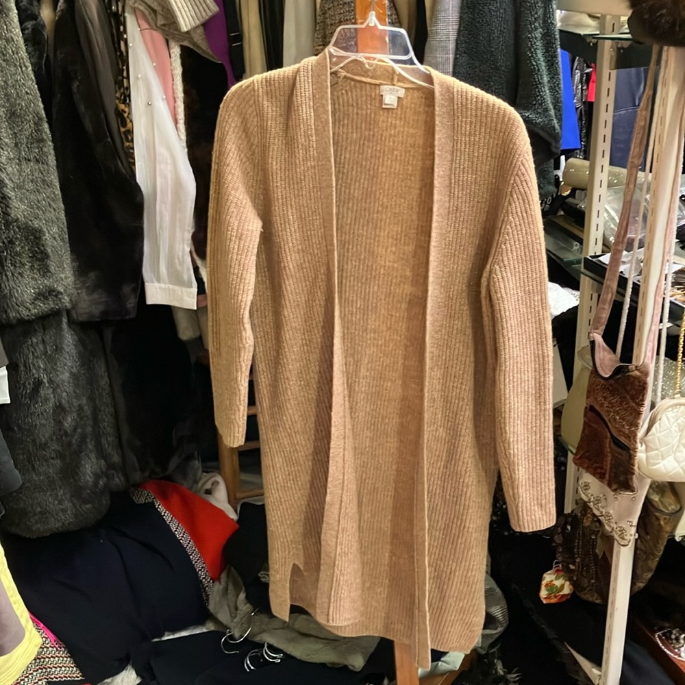 J. Crew long wool cardigan